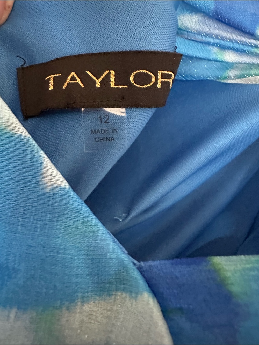 Taylor Blue and Green Floral Halter Maxi Dress - Picture 6 of 6